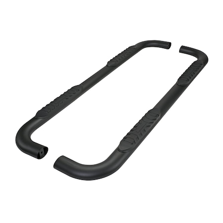 Trailfx TrailFX A1018T; Step Nerf Bar; With Step Pads; 4 Inch Oval Bent; With Welded End Caps A1018T